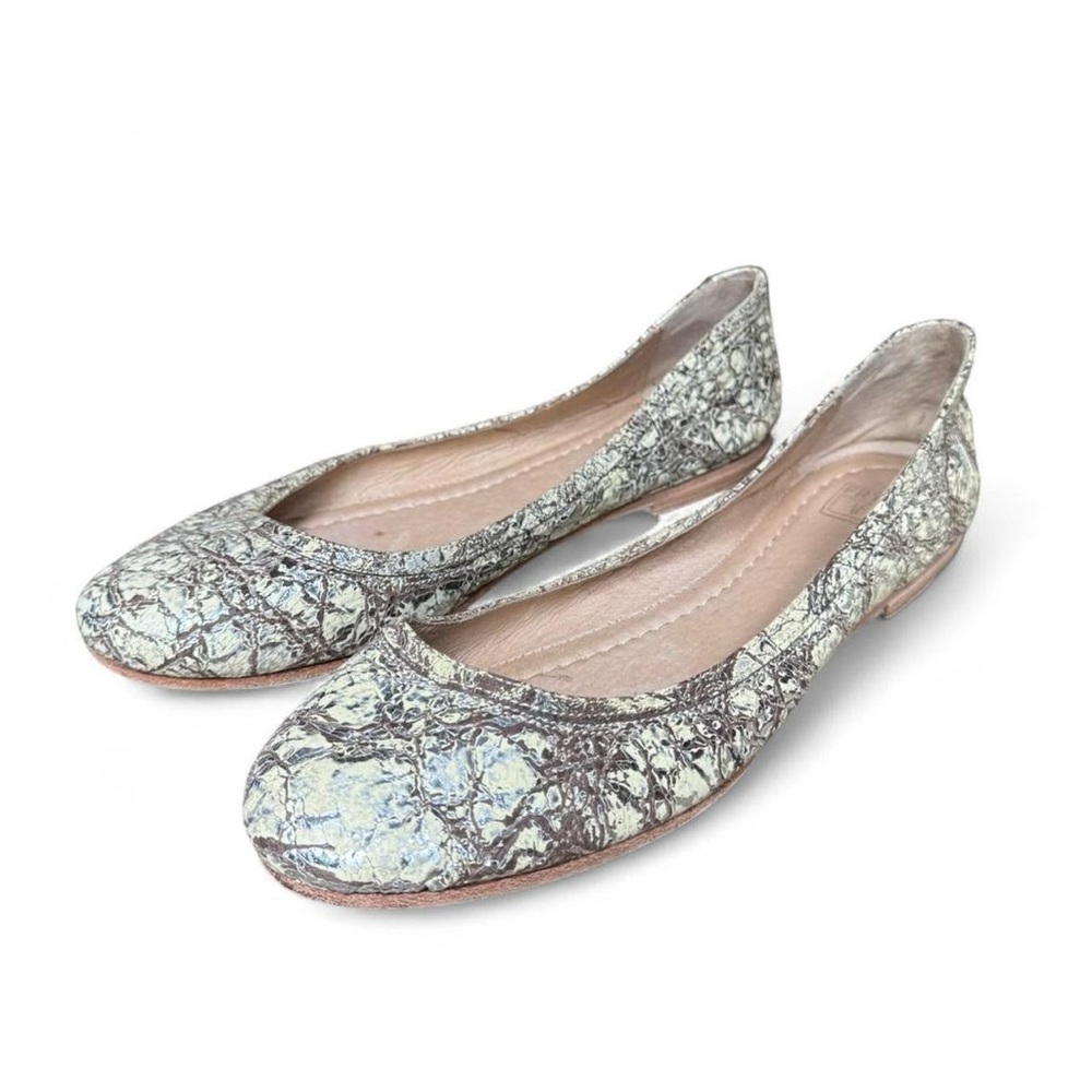 Frye boho twee textured leather ballet flats size 9.5